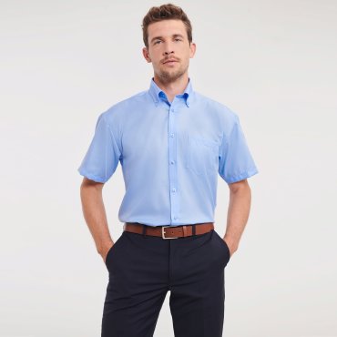 Camisa de manga corta con bolsillo hombre R-957m-0