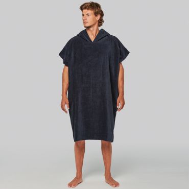 Poncho de rizo con capucha orgánico unisex PA581