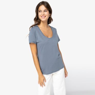 Camiseta orgánica slub mujer NS329