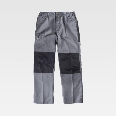 Pantalón de trabajo multibolsillos combinado unisex B1411