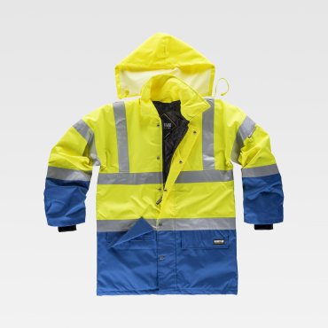 Parka de alta visibilidad con capucha combinada unisex C3711