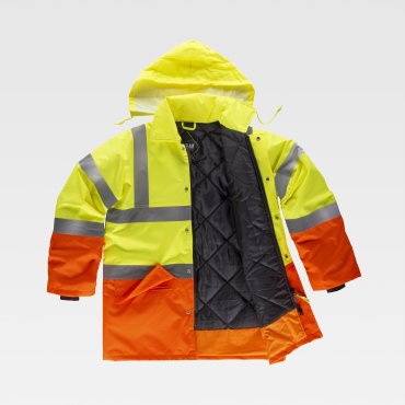 Parka de alta visibilidad con capucha combinada unisex C3716