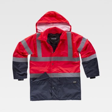 Parka de alta visibilidad con capucha combinada unisex C3717