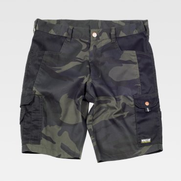 Bermuda camuflaje multibolsillos unisex S8516