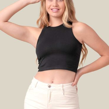 Camiseta crop sin mangas mujer Malia