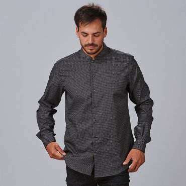 Camisa manga larga slim fit hombre Leone