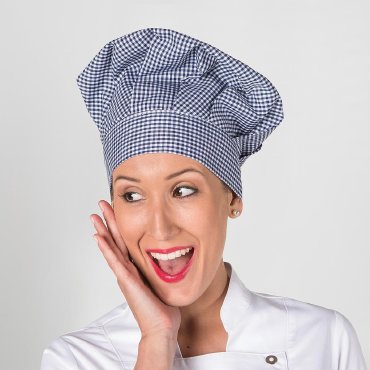 Gorro cocina a cuadros Vichy