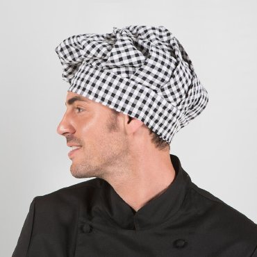 Gorro cocina a cuadros