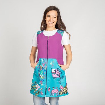 Casaca escolar estampada mujer Oceano