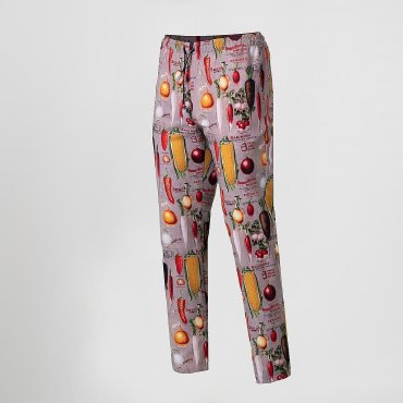 Pantalón de cocinero estampado unisex