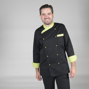 Chaqueta cocina manga larga combinada unisex París