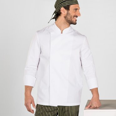 Chaqueta cocina manga larga hombre Velcro