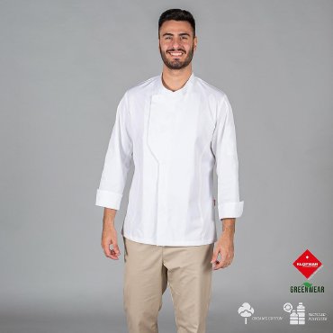 Chaqueta cocina manga larga reciclado-orgánico unisex Haro