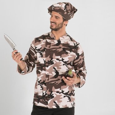 Chaqueta cocina manga larga estampada unisex Goya