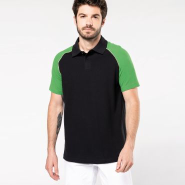 Polo beisbol bi-color hombre K226