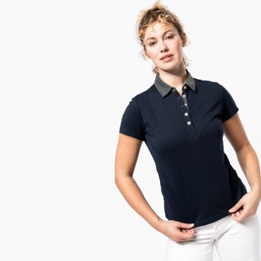 Polo contrastado mujer K261