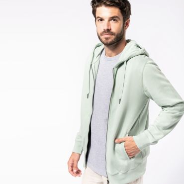 Sudadera con capucha y cremallera reciclada unisex K4008