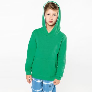 Sudadera con capucha contrastada niño K453