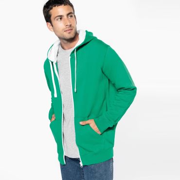 Sudadera con capucha y cremallera hombre K466