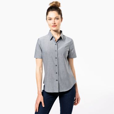 Camisa Oxford manga corta mujer K536