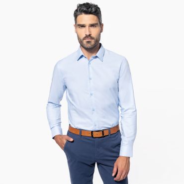 Camisa Oxford manga larga hombre K595