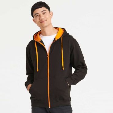 Sudadera con capucha y cremallera unisex Varsity Zoodie JH053