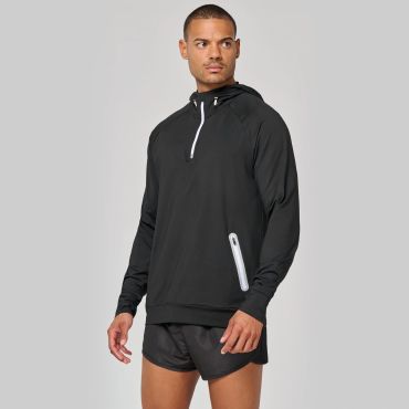 Sudadera media cremallera con capucha deportiva unisex PA360