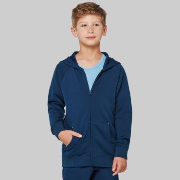 Sudadera con capucha y cremallera niño PA386