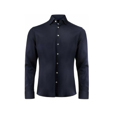 Camisa de rayas de manga larga slim hombre Indigo Bow 34