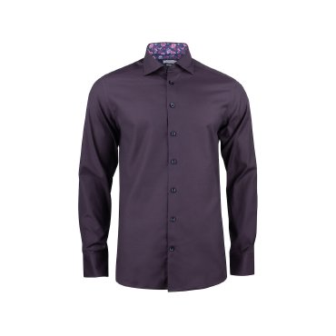 Camisa Oxford de manga larga regular hombre Purple Bow 142