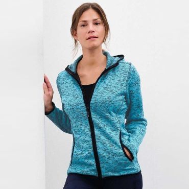 Chaqueta polar con capucha mujer Ladies' Knitted Fleece Hoody