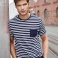 Camiseta de rayas orgánica hombre Men's T-Shirt Striped. .