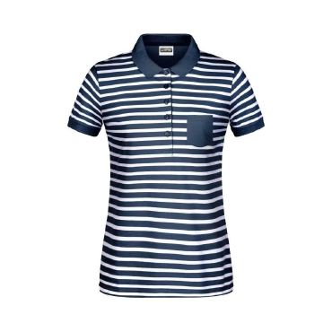 Polo de rayas con bolsillo orgánico mujer Ladies' Polo Striped