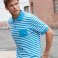 Polo de rayas con bolsillo orgánico hombre Men's Polo Striped. .