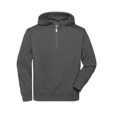 Sudadera con capucha y media cremallera unisex Bio Workwear Half Zip Hoody