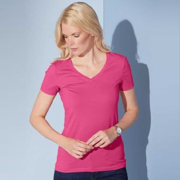 Camiseta cuello de pico elástica mujer Ladies' Stretch V-T