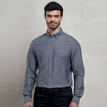 Camisa orgánica de manga larga hombre Chambray