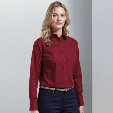 Camisa de manga larga mujer Poplin