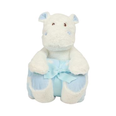 Hipopótamo de peluche con manta MM606