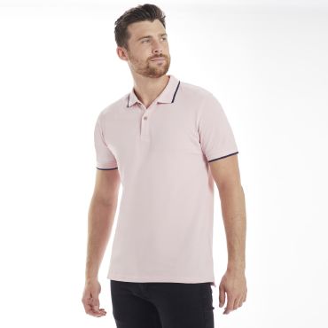 Polo orgánico cuello rayado hombre M191