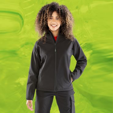 Chaqueta softshell con capucha reciclada mujer R911f