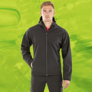 Chaqueta softshell con capucha reciclada hombre R911m