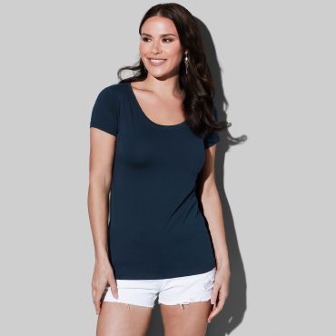 Camiseta básica mujer ST9700 Claire crew neck