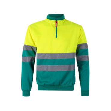 Sudadera alta visibilidad media cremallera unisex 305701