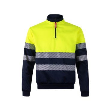 Sudadera alta visibilidad media cremallera bicolor unisex 305703