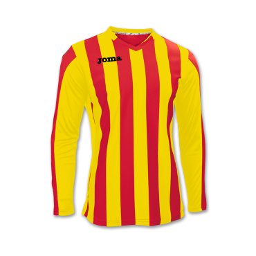 Camiseta de fútbol manga larga a rayas hombre-niño Copa