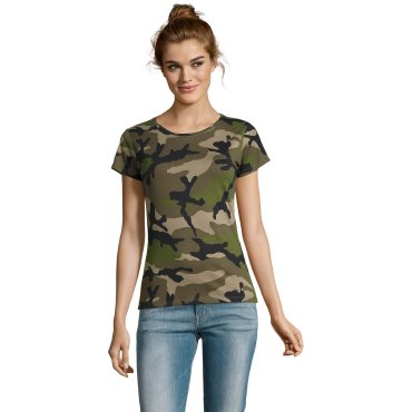 Camiseta camuflaje mujer Camo Women