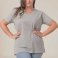 Camiseta talla grande cuello de pico mujer Curves V-Neck. .