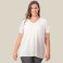 Camiseta talla grande cuello de pico mujer Curves Slub. .