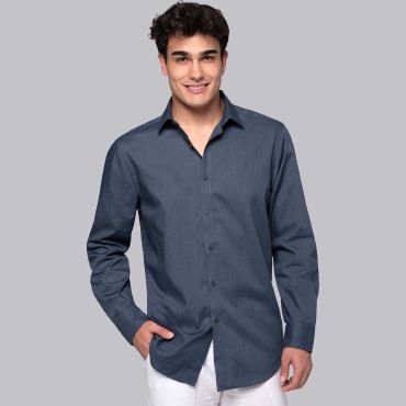 Camisa manga larga efecto vaquero hombre Monaco